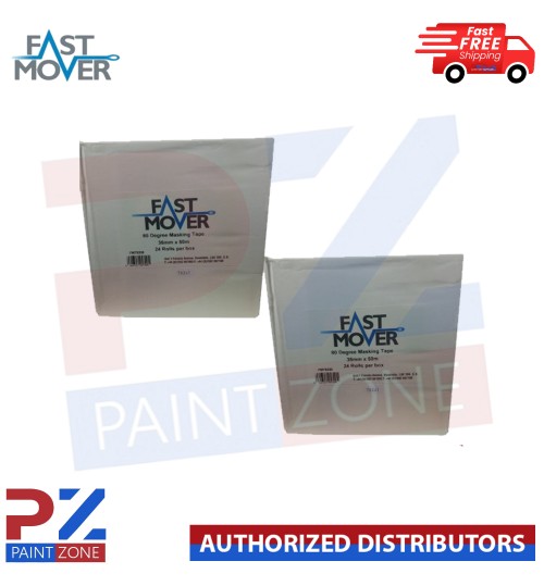 FAST MOVER TOOLSMASKING TAPE, 80 DEGREES, 36MM X 50MTRS, 24 ROLLS - 2 BOX